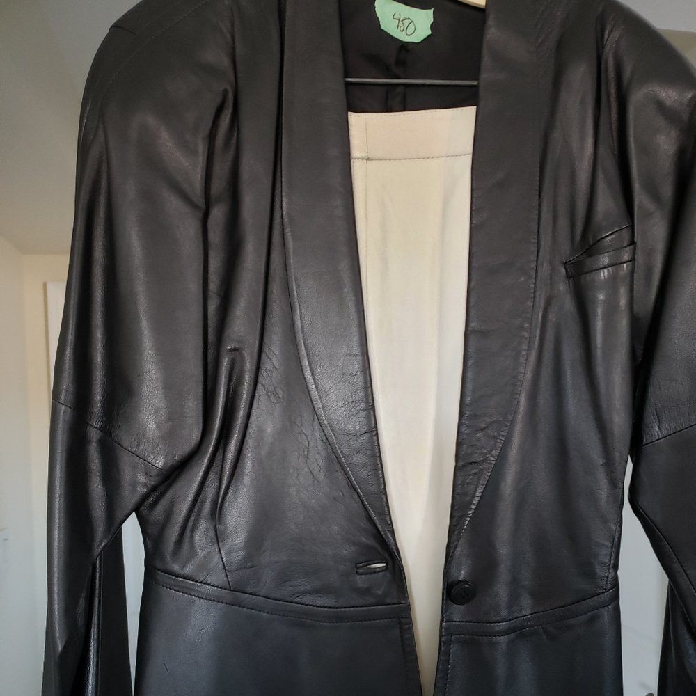 Bally - Black Jacket & Cream Skirt (Leather Set)